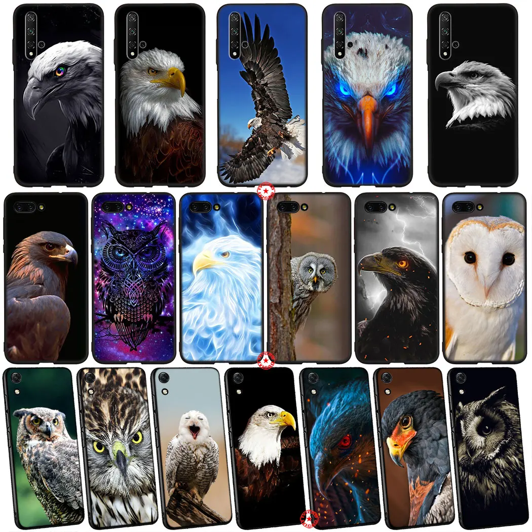 Мягкий силиконовый чехол для телефона Y8 Animal Eagle Owl Huawei Honor View 20 30 V30 9X Pro 20S Note 10 9 Lite |