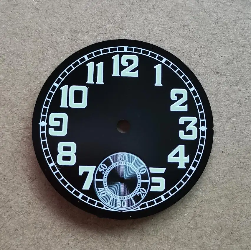 Watch parts 35mm Dial hands luminous Big number fit ETA 6498 Movement men's watch mechanical watch