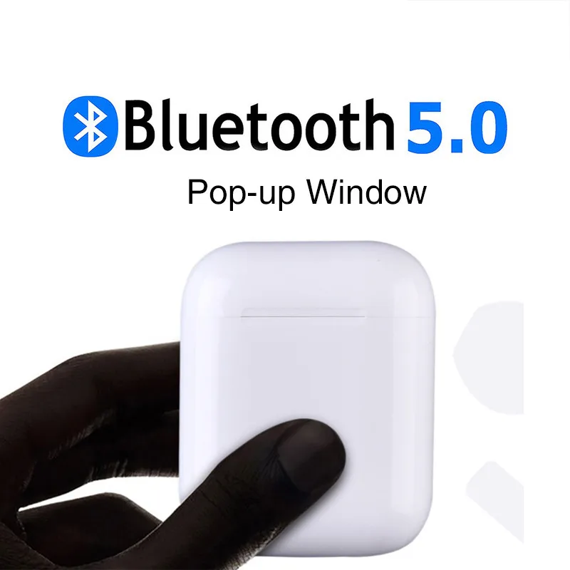 Battery Display Wireless Charging Earbuds Mini i20000 TWS Pop-ups Smart Touch Bluetooth 5.0 Earphone for Samsung Xiaomi Huawei