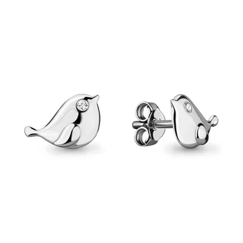 

AQUAMARINE earrings with cubic zirconia, silver 925