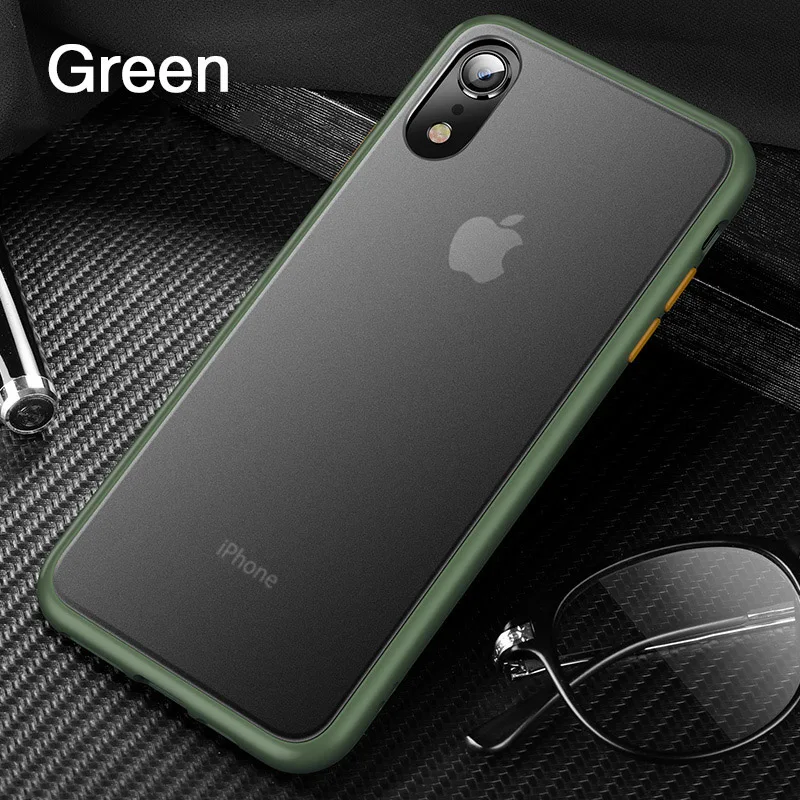 Oppselve матовый чехол для телефона для iPhone 11 Pro Max контрастный цвет защитный чехол для iPhone X XS MAX XR 8 7 Plus Capinhas - Цвет: Green