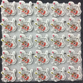 

25Pcs 2020 New Year Mouse Brooch LED Flashing Brooch Rat Year Lighting Badge for Children Kids Gifts animal brooch