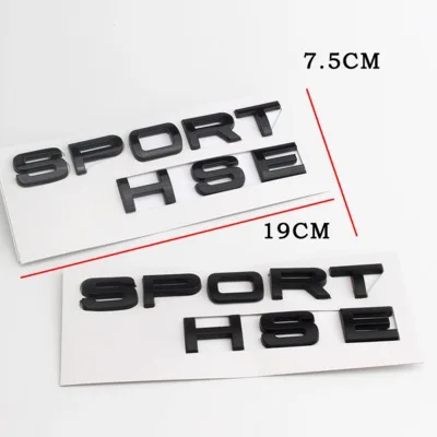1X Новый хром матовый серебристый черный спортивный HSE большой сапожок с буквой