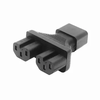 

IEC 320 C14 Male to 2xC15 Female Y spliter adapter C14 TO TWO C15,IEC 320 C14 to Dual C15