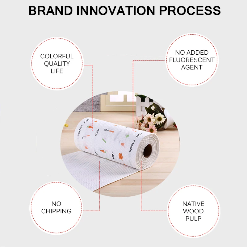 1 рулон кухонной посуды бумажное полотенце тряпка масло многоразового использования поглощающие кухонные полотенца предмет домашнего обихода