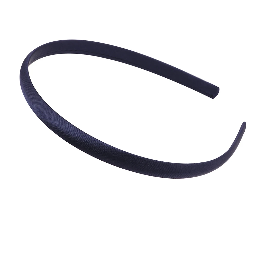 Navy blue headband Meimile, эластичные повязки на голову для маленьких девочек, Женские однотонные аксессуары для волос, резинки для волос с конским хвостом, резинки, карамельный стиль - Цвет: Navy blue headband