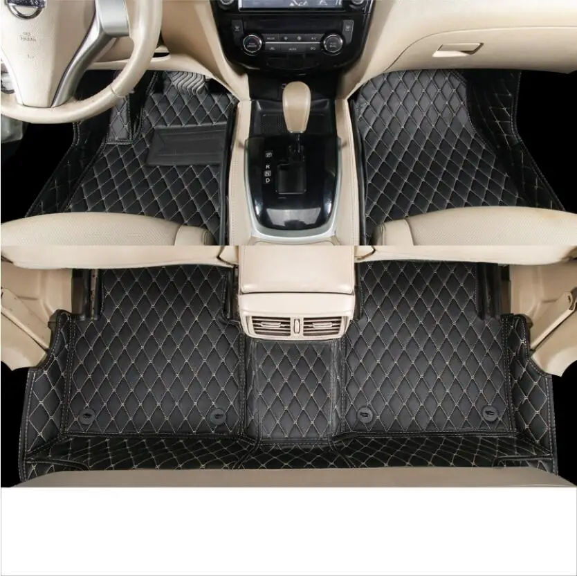 Кожаный Автомобильный напольный коврик для nissan x-trail rogue t31 t32 2007 2008 2009 2011 2012 2013 2014 2016