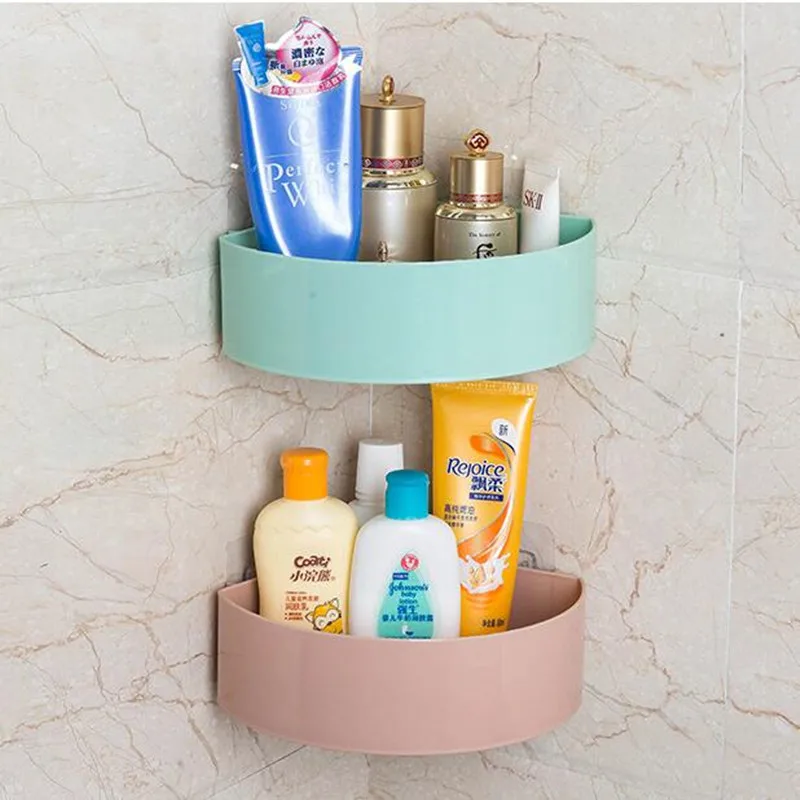 

Bathroom Storage Shelf Rack Shower Shampoo Shelf Holder Plastic Adhesive Rack Wall Hanging Bathroom Storage Rack Organizer