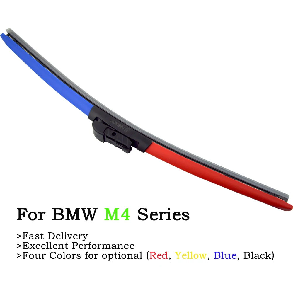 

2020 Newest Brand Colorful Windshield Wiper Blades For BMW M4 Series F82 F83 Model 2014-2018 Red Blue Yellow Black Wipers 24 18"