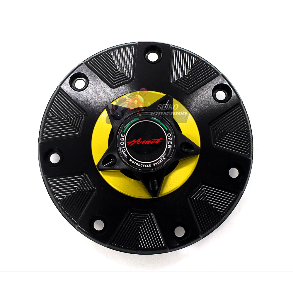 Золотой Крышка газового топливного бака для HONDA CB 599 CB 600 98-06 CBR 600 F2.F3. F4.F4i 91-07 Hornet CB919 02-07 быстросъемная крышка мотоцикла - Цвет: Золотой