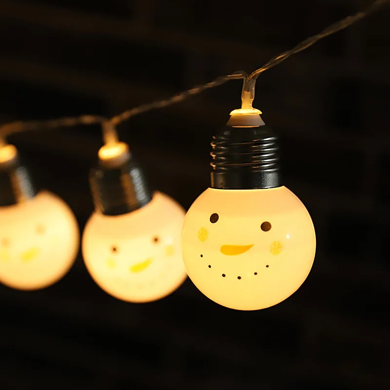 

Christmas Decorations for Home 2 M 10 Lamp Christmas Ornaments Snowman Bulb Lights String Kerst Navidad 2019 New Year 2020 Natal
