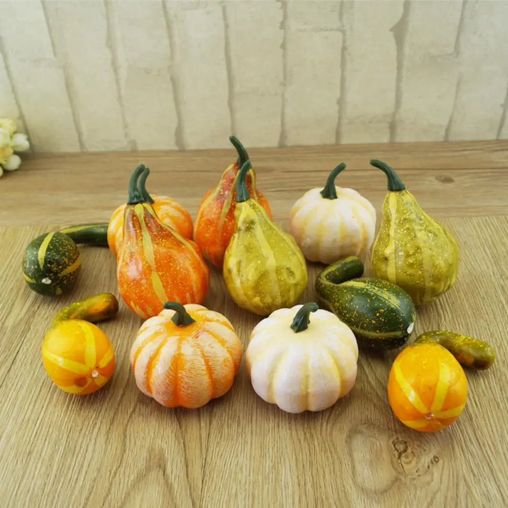 

6/12Pcs Fake Pumpkins Halloween Styrofoam Artificial Pumpkin Simulation Pumpkins Thanksgiving Day Halloween Decoration Prop