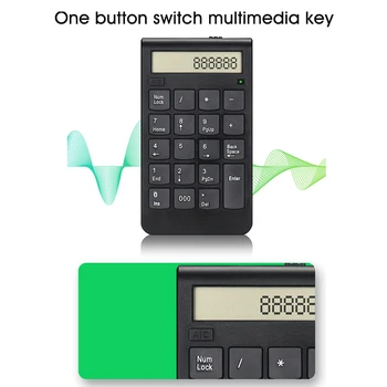 

Digital Display Rechargeable Numeric Keypad USB Receiver LCD Screen 2.4G Office Supplies Ultra Thin Accounting Wireless Keyboard