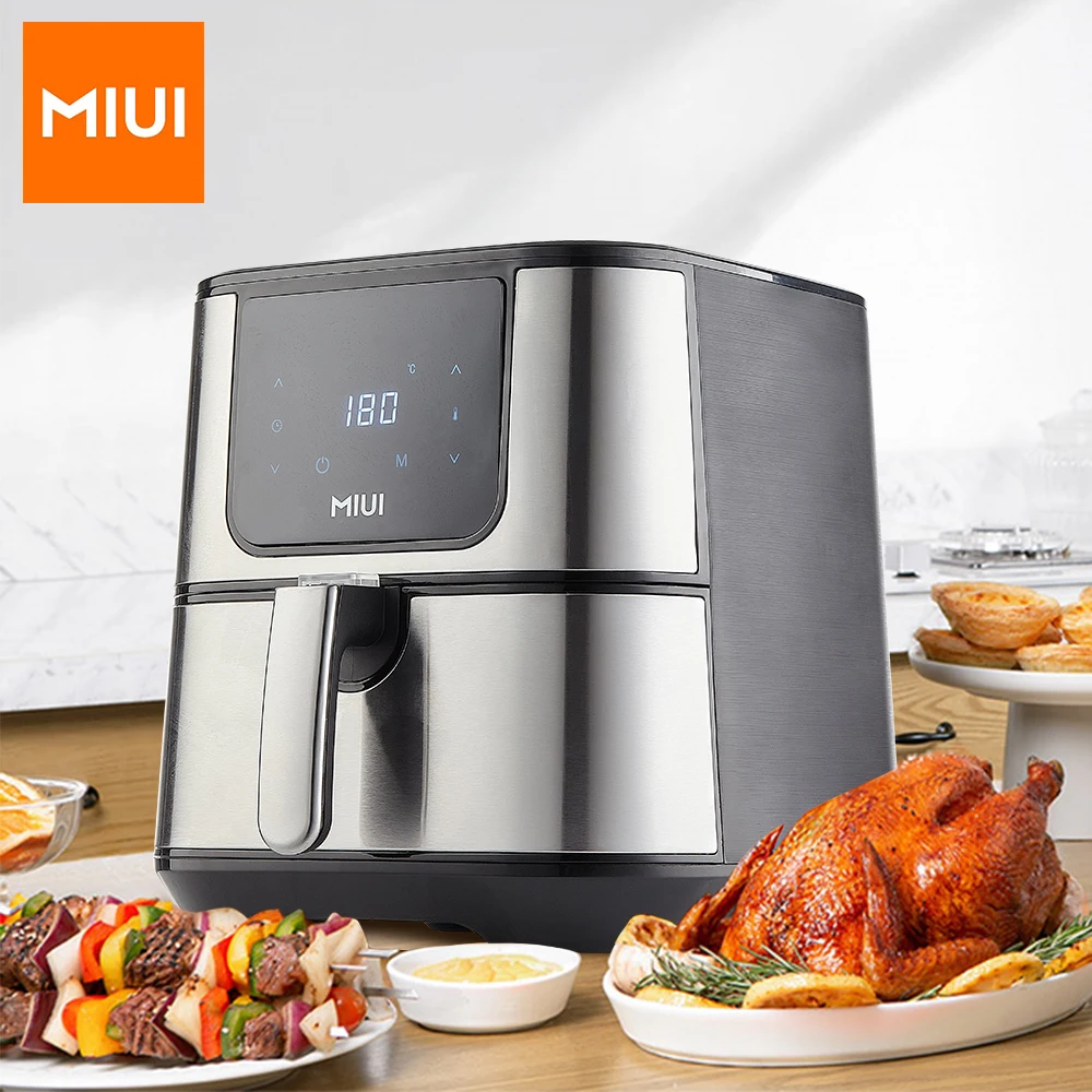 MIUI 6L Air Fryer 16001800W, No Oil Electric Fryer with Combination