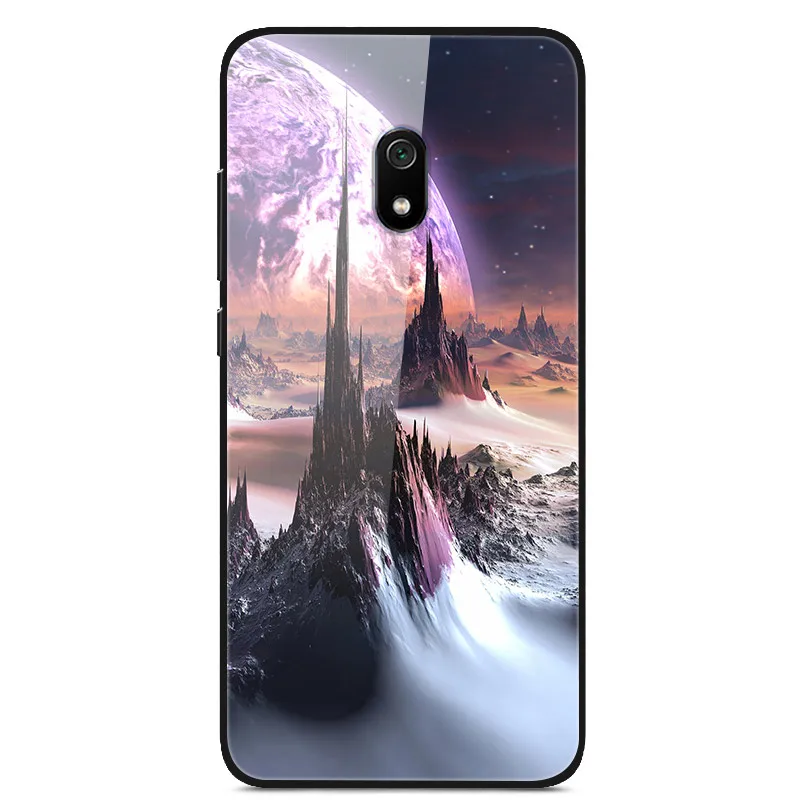 44 Для Xiaomi Redmi 8A чехол силиконовый бампер стекло твердая задняя крышка для Xiomi Redmi 8A чехол для телефона s защитные оболочки Fundas Redmi8A - Цвет: 44