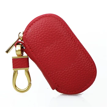 

KUKAKEY Mini Bag Zipper Key Cover Leather Key Wallet Men Women Zipper Car Key Case Cover For Morris Garages MG Gundam 350 550