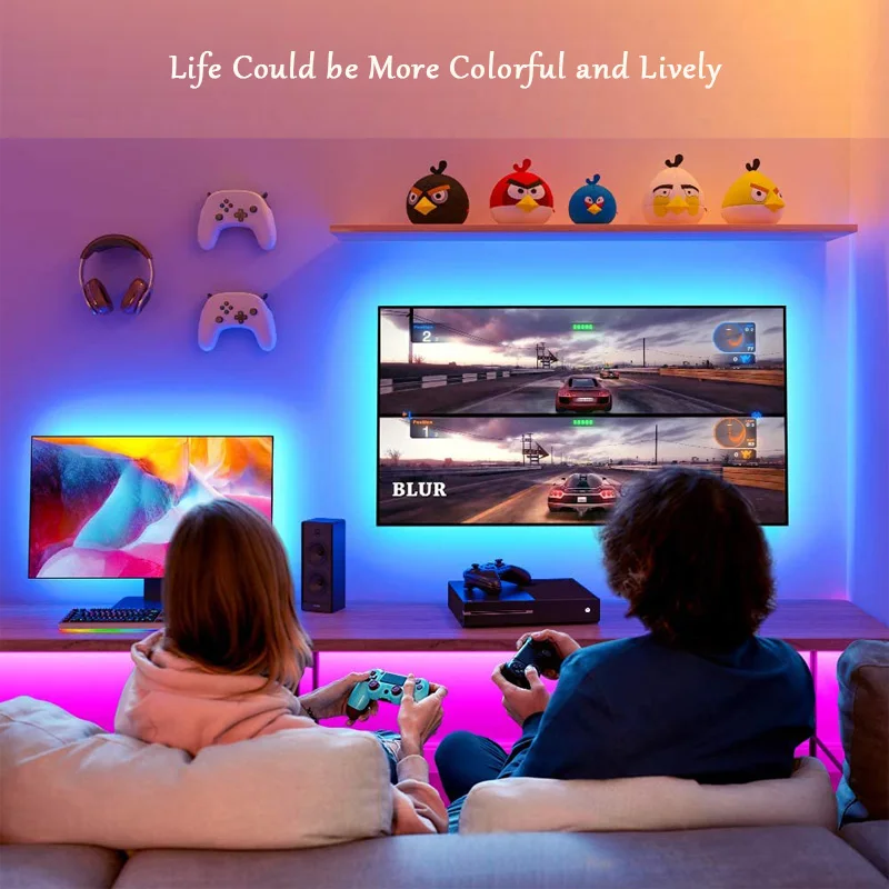 USB Светодиодная лента светильник RGB 2835 DC 5V приведенный в действие с подсветкой