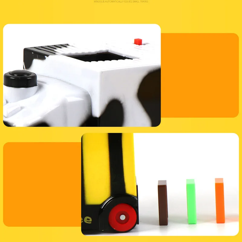 104 шт поезд электрический домино модель автомобиля автоматическая установка пластиковые игрушки домино Обучающие Строительные блоки DIY автоматический