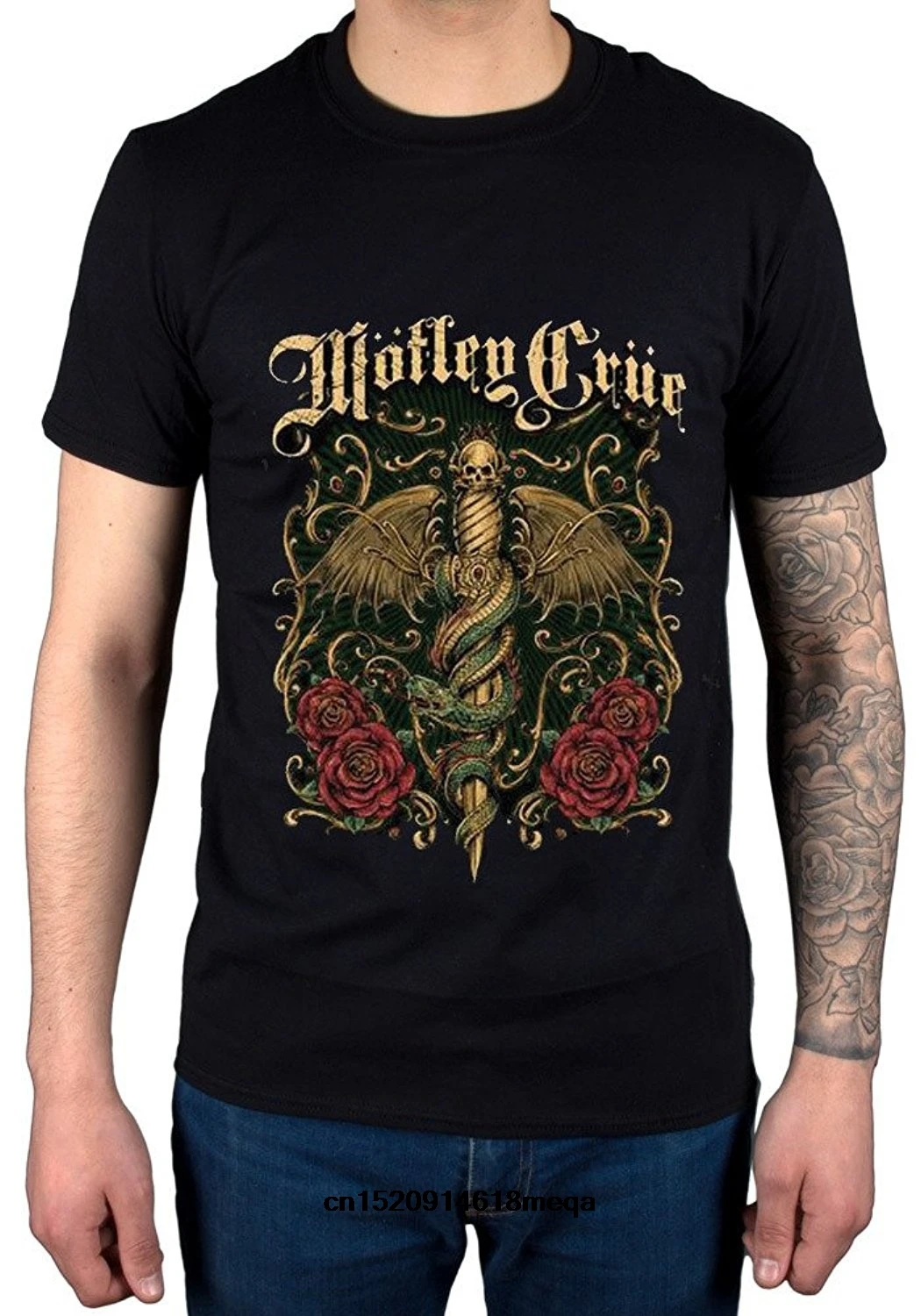 Забавные футболки Motley Crue Изысканная футболка с кинжалом для мужчин Theatre of Pain Band Rock