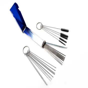 

Carburetor Cleaning Kit 13 Needle 5 Wires Brush Carb Dirt Jet Bong Cleaner Tool