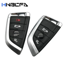 

3/4BT Smart Replacement Card Car Key Shell For BMW 1 2 7 Series X1 X5 X6 X5M X6M FClass Key Cover Fob Uncut blade Colorfull Side