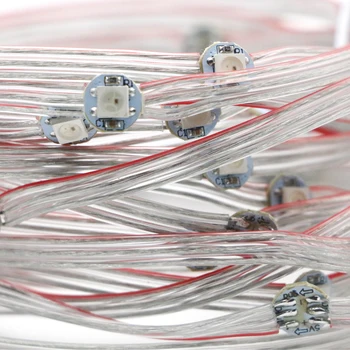 

50pcs 100pcs WS2812B Per-wired LED Pixel Module String Light WS2812 LED Chips on Heatsink Full Color 5050 SMD RGB 5V Panel Strip