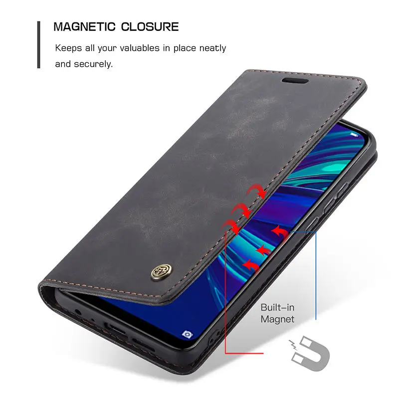 Роскошный чехол-книжка из матовой кожи для huawei Honor 10 Lite, чехол-книжка для телефона huawei P smart, чехол для Honor 10 Lite