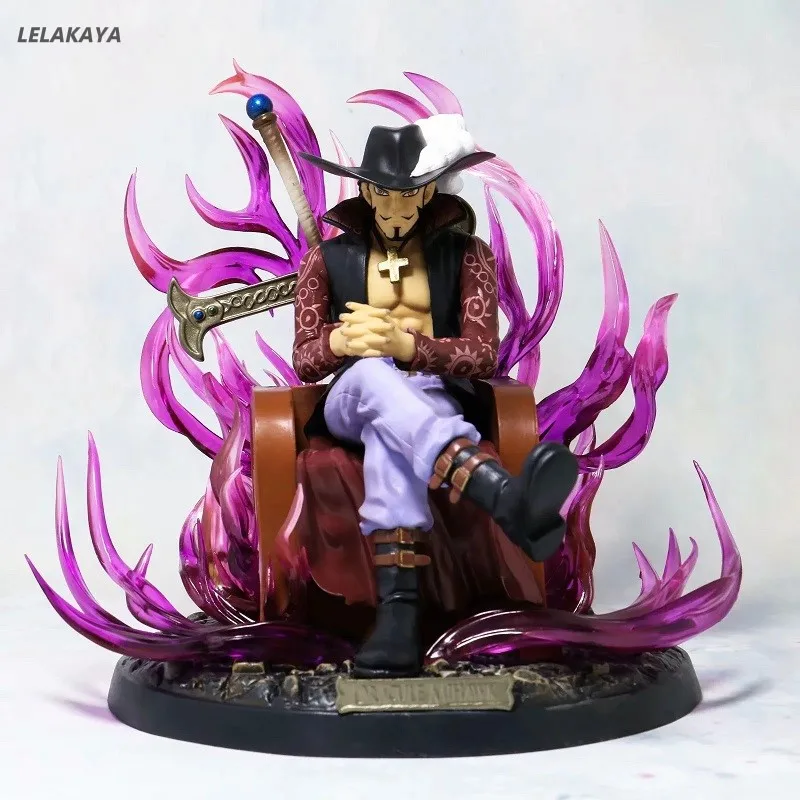 Аниме ONE PIECE Dracule Mihawk сидячий трон Ver. Статуя Орлиный глаз GK ПВХ экшн-фигурка