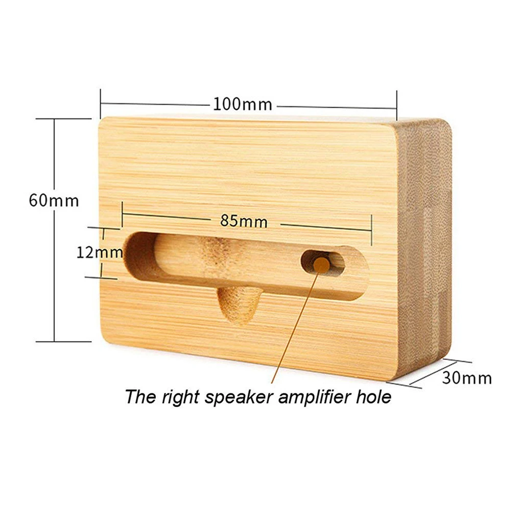Мобильный телефон Громкий динамик деревянный держатель усилитель звука бамбуковый кронштейн деревянный Рабочий стол подставка поддержка