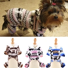 Mono cálido de invierno para perro, pijama de Navidad para mascotas, disfraz para perros pequeños, Yorkshire Shih Tzu, trajes para mascotas