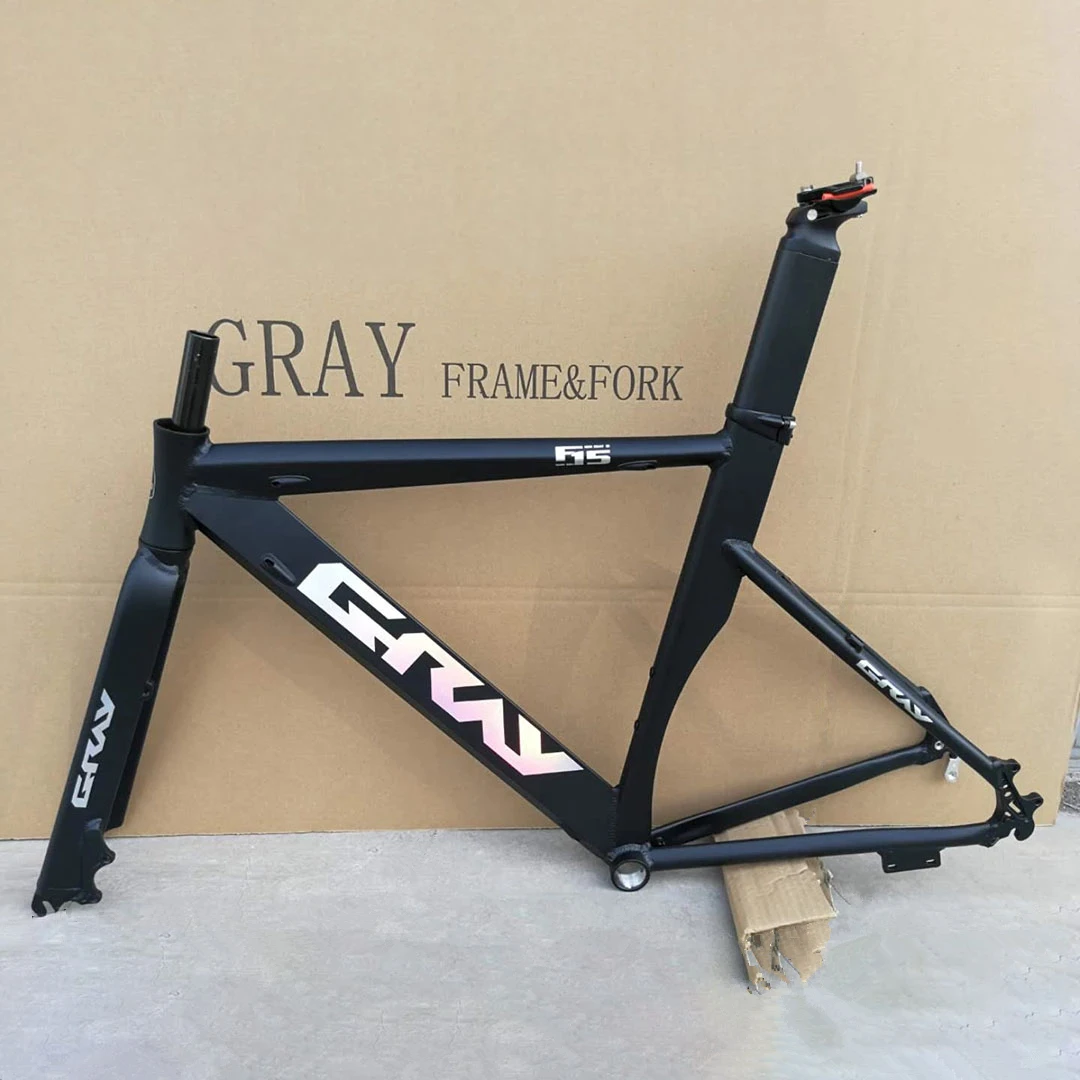 Gray Road Bike Frame Speed Bike Frame 48cm 52cm Blue Fixed Gear Bicycle Frame Include Aluminum Alloy Fork Stem Seatpost Bicycle Frame Aliexpress