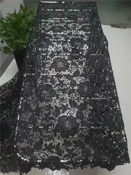 

Factory offers hot sales high quality African Guipure cord Lace with stones Fabric For Party Dresses