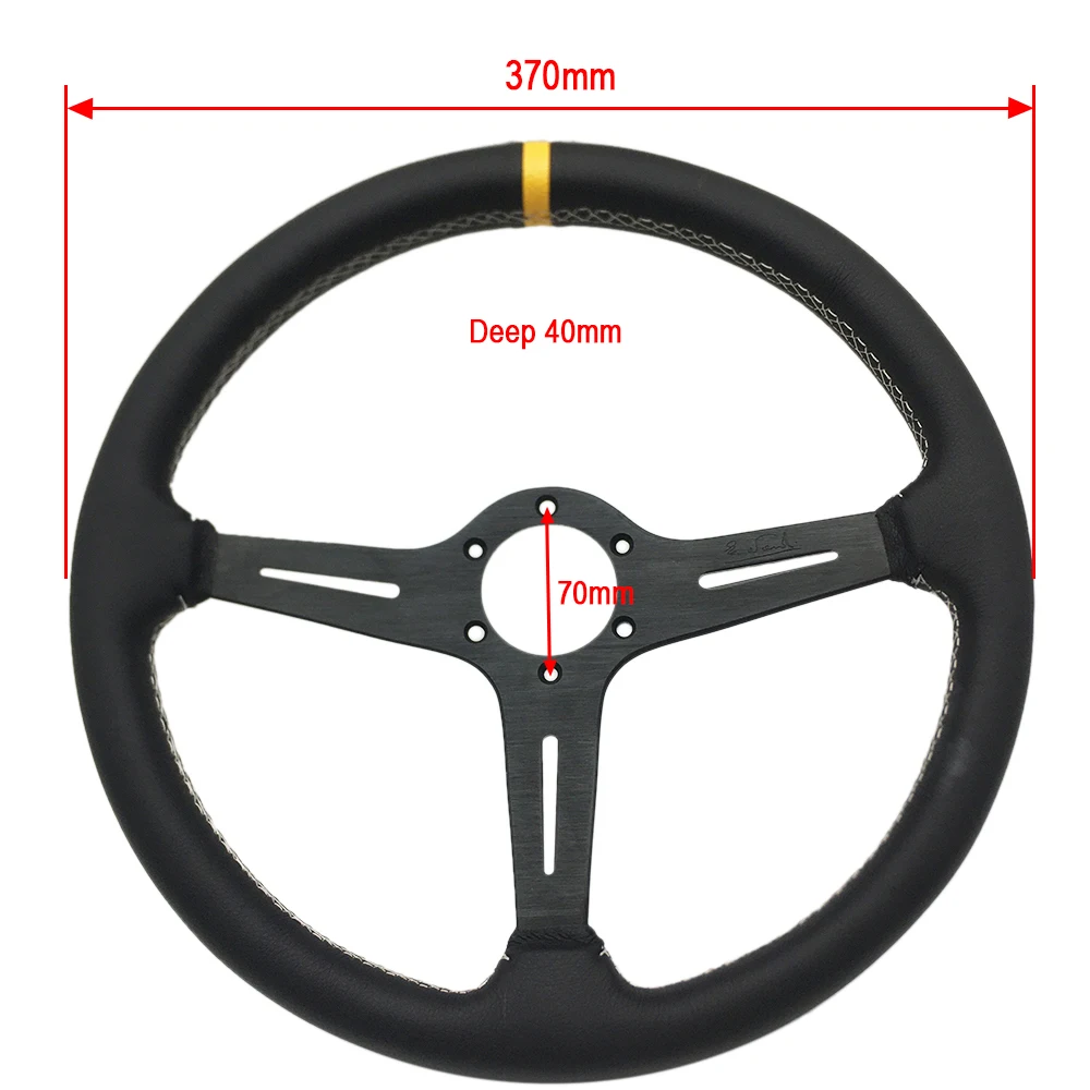 LECARRA ステアリング 3スポーク 黒レザー