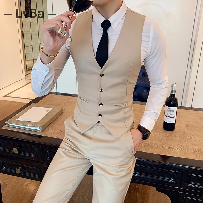 hower Men Business Suit Vest Formal Fit 
