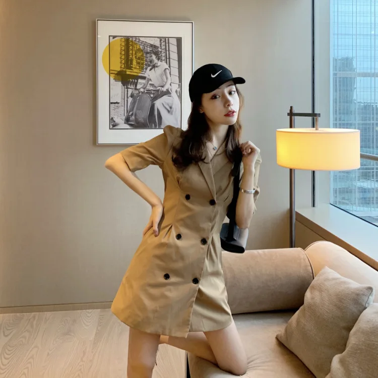 

Photo Shoot 2019 New Style Summer Suit Dress Women's Short-height Mid-length Waist Hugging Slimming A- line Skirt Sub-