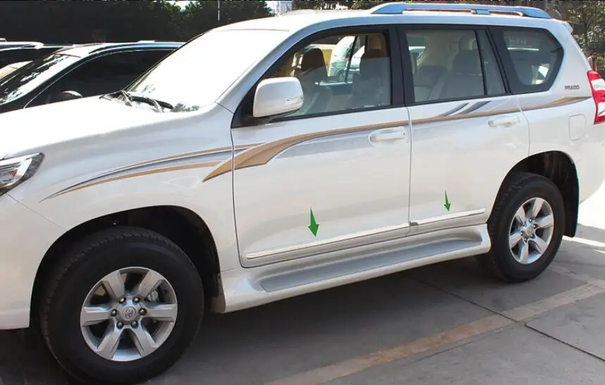 Для Toyota Land Cruiser Prado FJ150 2010- 4 шт. ABS хром автомобильная Боковая дверь корпус литья отделка бампер