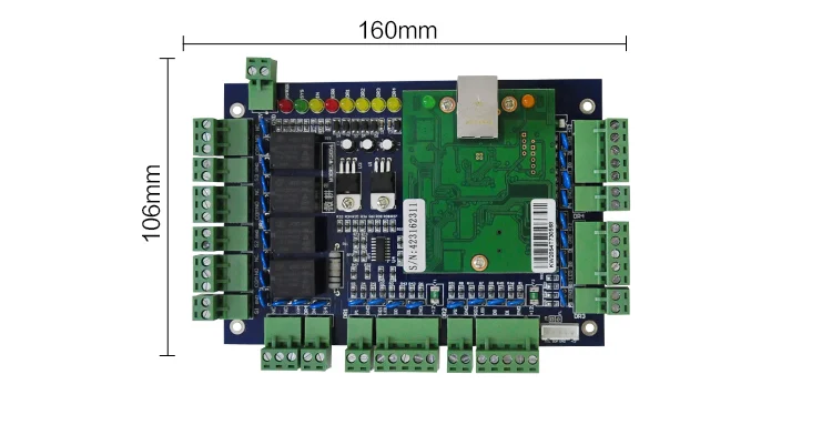 Четырехдверный Wiegand Reader панель управления доступом к сети плата программного обеспечения протокол связи TCP/IP
