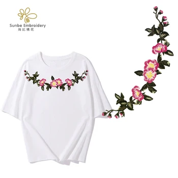 

Flower Embroidery Patches Motif Applique Clothing Decoration Sew on 5 pieces