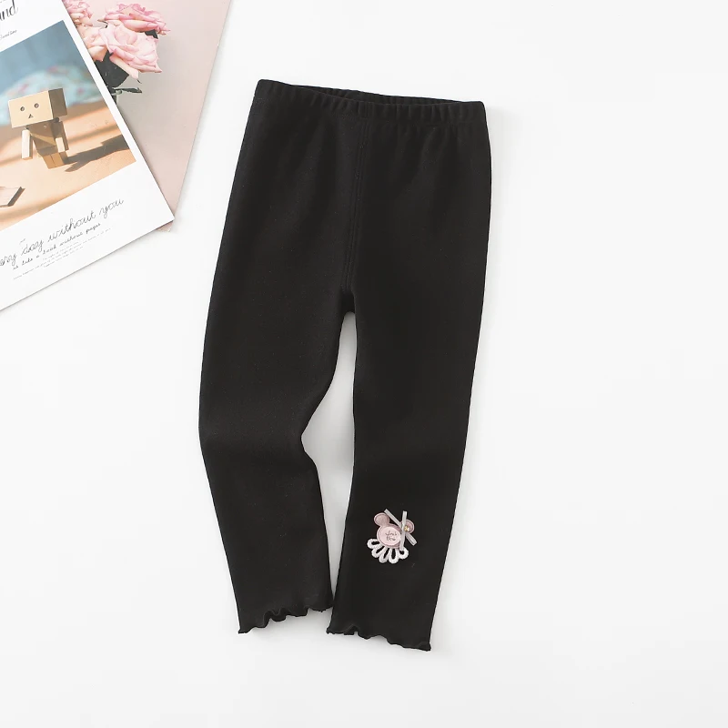 2-6T Girls Leggings Flower Pattern Elastic Leggings Princess Legging Trousers Skinny Pants For Baby Girl Autumn Children Pants