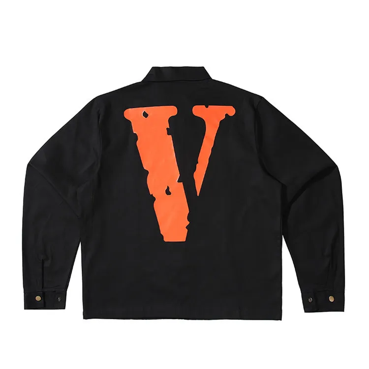 

Autumn And Winter Europe And America Fashion And Personality Large V Cleat Grams Loose-Fit Men And Women Zip-up Jacket