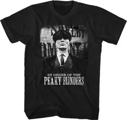 Peaky Blinders фильм по заказу Peaky bliners взрослая футболка хлопок Круглый вырез Топы Футболка