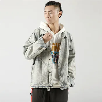 

Men's Jackets Spring 2019 New Denim Jacket Korean Trends Spring Light Blue Denim Jacket More Sizes S-XXXL