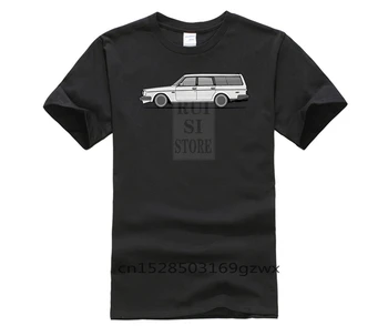 

Men Printing Short Sleeve Tshirt trend Brick Volvo 245 Wagon Car Male Organnic Cotton Man Fashion summer T shirt