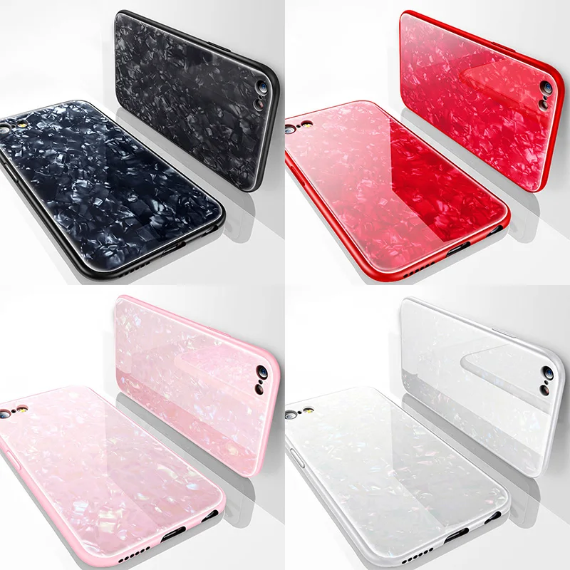 Роскошный Мраморный чехол из закаленного стекла для Apple iphone 7 8 6 6S Plus X XS XR MAX