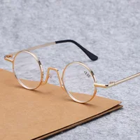 Japanese Classic Anti-blue Alloy Reading Glasses Women Round Anti-fatigue Presbyopic Glasses Blue Light Computer Grade Glasses 1
