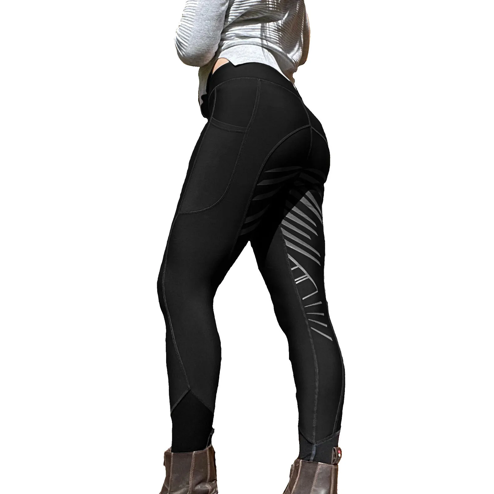 Women Riding Pants Exercise High Waist 