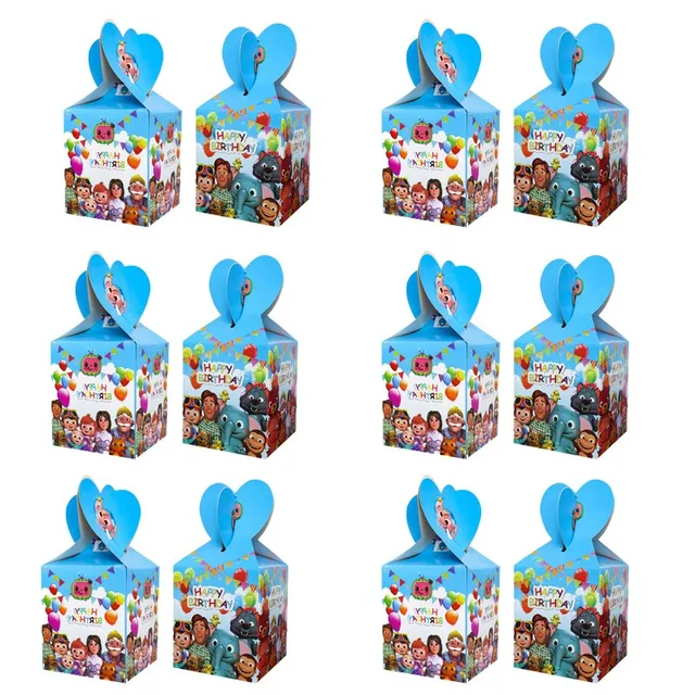 Bandai 12/24/36 Question Boy Birthday Party Candy Box Birthday Party Gift Box Souvenir Gift Candy Box Birthday Party Decorations A pack of 6pcs