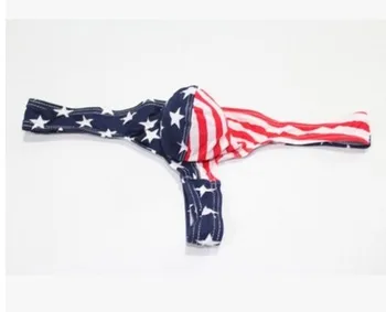 

wholesale 3pcs/lot Men's Breathable cotton flag Underwears G String Gay T Pants 9tt