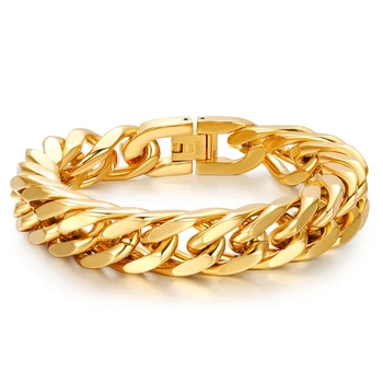

Luxury Dubai style fashion jewelry gold filled charm bangle male bracelets for men