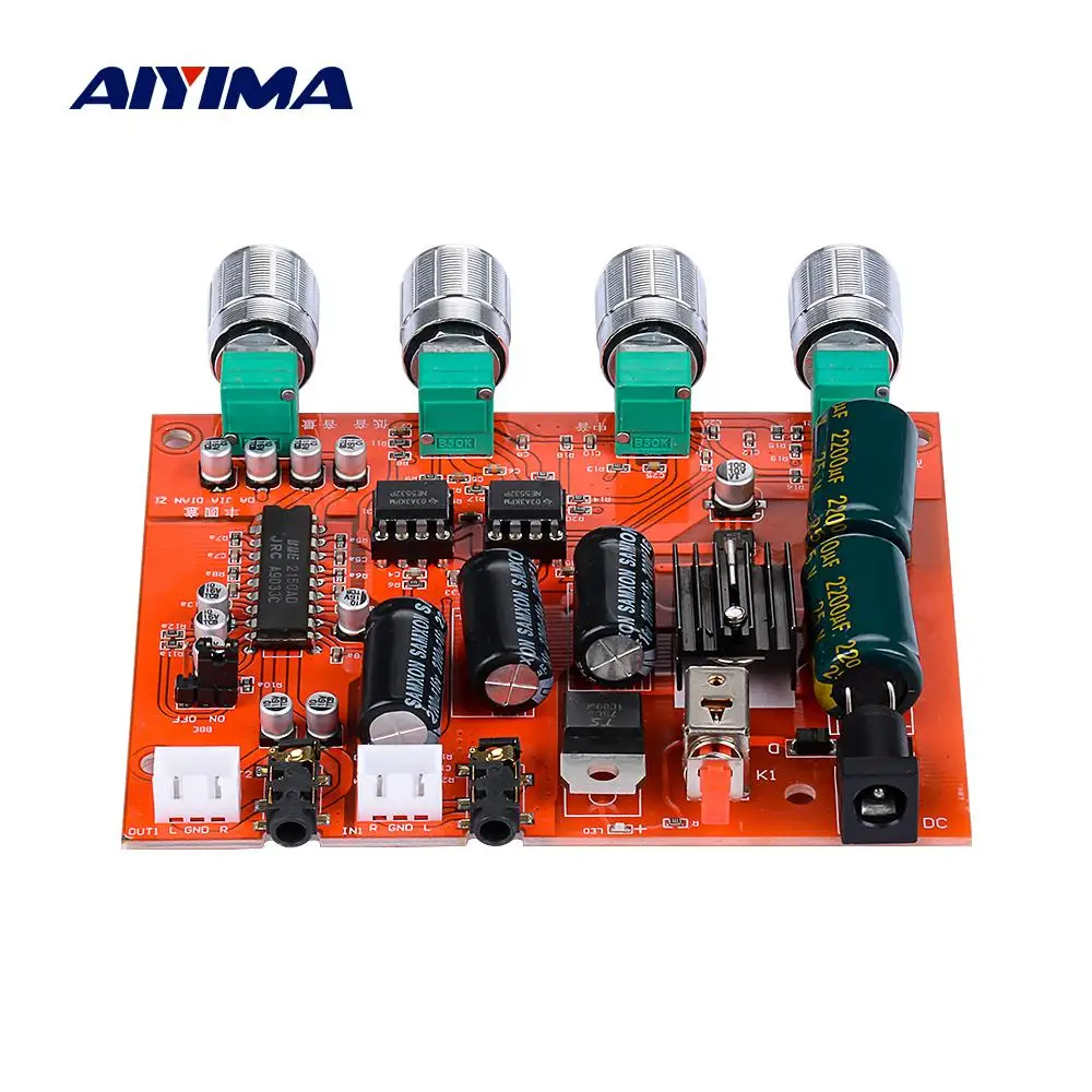 Звуковая система AIYIMA NE5532 предусилитель звуковая плата NJM2150 BBE модуль обработки